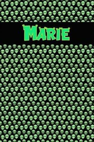 Cover of 120 Page Handwriting Practice Book with Green Alien Cover Marie