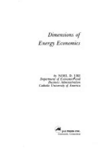 Cover of Dimensions of Energy Economics