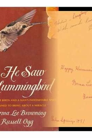 Cover of He Saw a Hummingbird