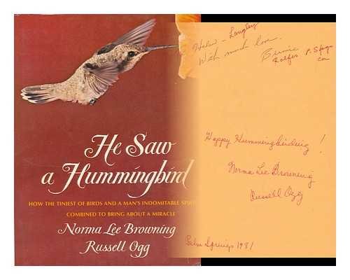 Book cover for He Saw a Hummingbird