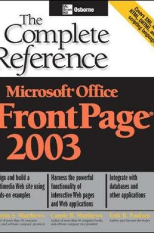Cover of Microsoft Office FrontPage 2003: The Complete Reference