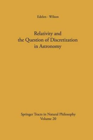 Cover of Relativity and the Question of Discretization in Astronomy