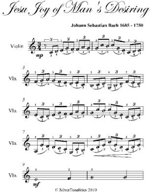 Book cover for Jesu Joy of Man's Desiring Easy Violin Sheet Music