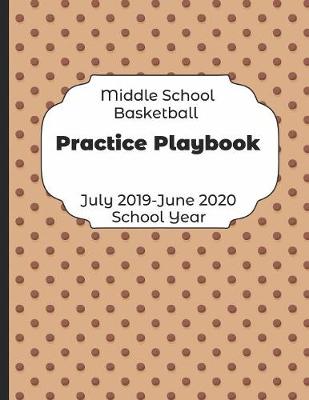 Book cover for Middle School Basketball Practice Playbook July 2019 - June 2020 School Year