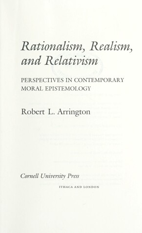 Book cover for Rationalism, Realism and Relativism