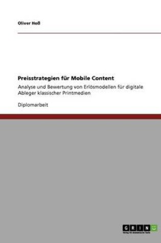 Cover of Preisstrategien Fur Mobile Content