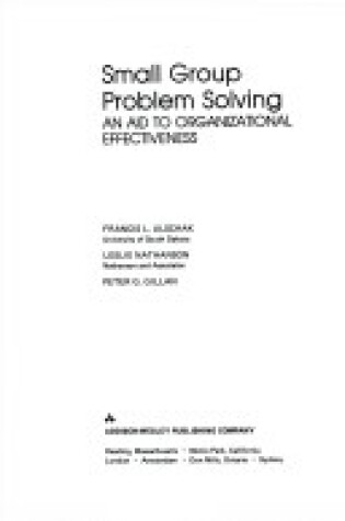 Cover of Small Group Problem Solving