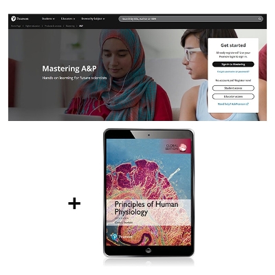 Book cover for Principles of Human Physiology, Australian Global Edition -- Mastering A&P with Pearson eText