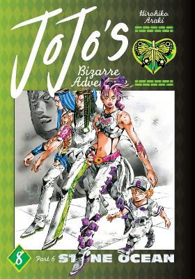 Book cover for JoJo's Bizarre Adventure: Part 6--Stone Ocean, Vol. 8