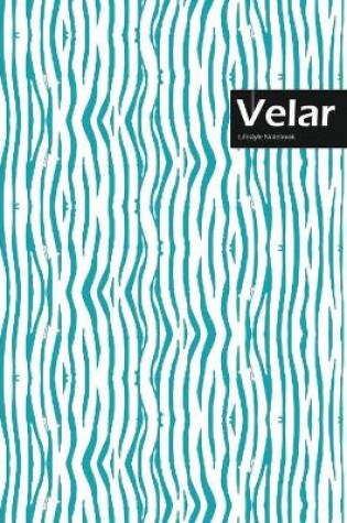 Cover of Velar Lifestyle, Animal Print, Write-in Notebook, Dotted Lines, Wide Ruled, Medium 6 x 9", 144 Sheets (Royal Blue)