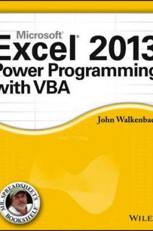 Cover of Excel 2013 Power Programming with VBA