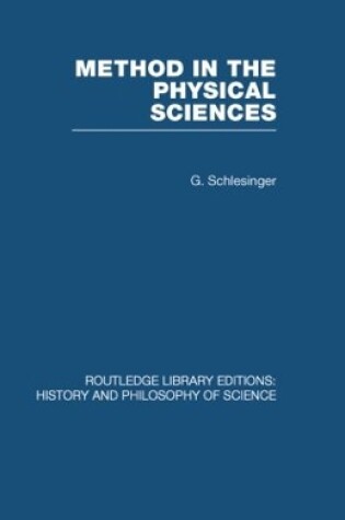 Cover of Method in the Physical Sciences