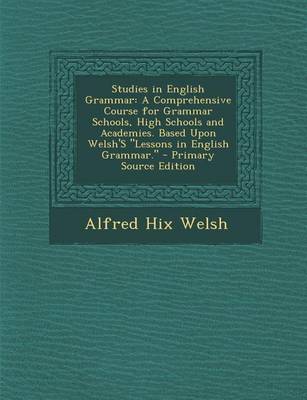 Book cover for Studies in English Grammar