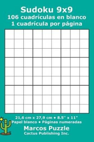 Cover of Sudoku 9x9 - 106 cuadrículas en blanco