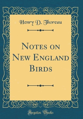 Book cover for Notes on New England Birds (Classic Reprint)
