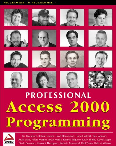 Book cover for Professional Access 2000 Programming