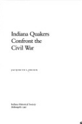 Cover of Ihs-Ind Quakers Confront Civil War