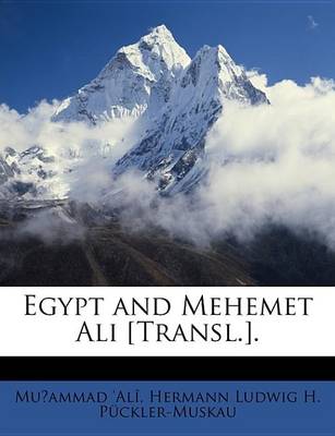 Book cover for Egypt and Mehemet Ali [Transl.].