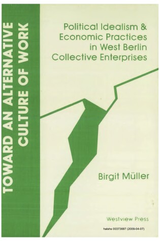 Cover of Toward An Alternative Culture Of Work