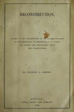 Cover of Reconstruction