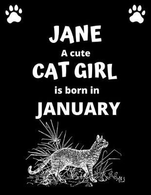 Book cover for JANE a cute cat girl is born in January