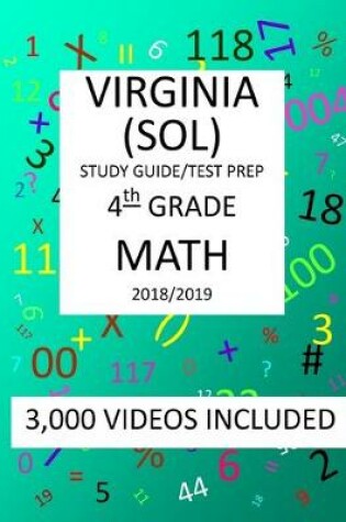 Cover of 4th Grade VIRGINIA SOL 2019 MATH Test Prep