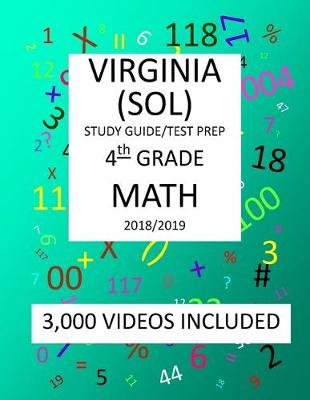 Book cover for 4th Grade VIRGINIA SOL 2019 MATH Test Prep