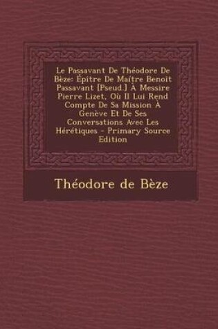 Cover of Le Passavant de Theodore de Beze