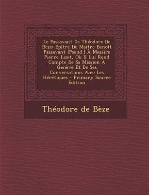 Book cover for Le Passavant de Theodore de Beze