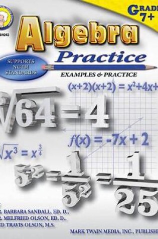 Cover of Algebra Practice Book, Grades 7 - 12