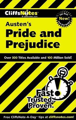 Book cover for Cliffsnotes on Austen's Pride and Prejudice