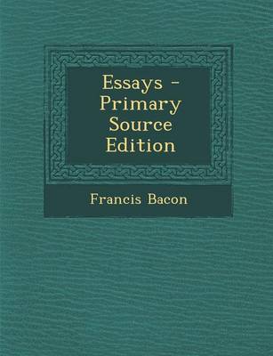 Book cover for Essays - Primary Source Edition