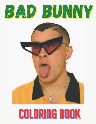 Book cover for bad bunny coloring book