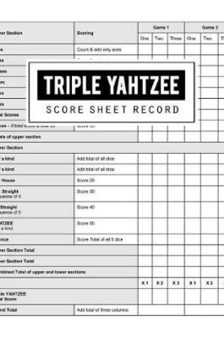 Cover of Triple Yahtzee Score Record