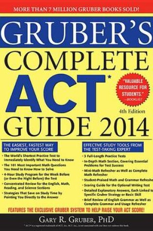 Cover of Gruber's Complete ACT Guide 2014