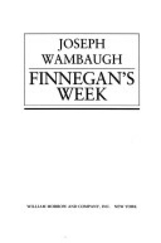 Cover of Finnegan's Week