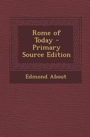 Cover of Rome of Today