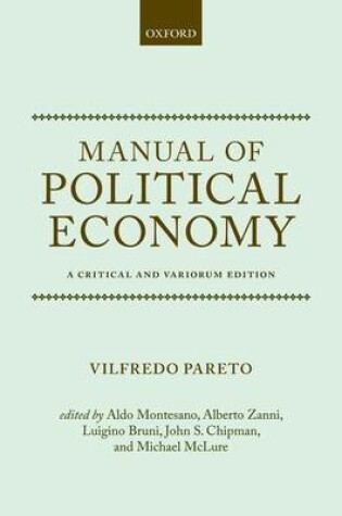 Cover of Manual of Political Economy: A Critical and Variorum Edition