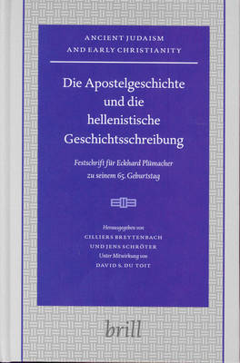 Cover of Die Apostelgeschichte und die hellenistische Geschichtsschreibung