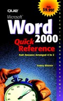 Book cover for Microsoft Word 2000 Quick Reference