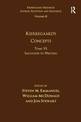 Cover of Volume 15, Tome VI: Kierkegaard's Concepts