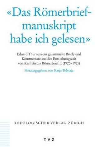 Cover of Das Romerbriefmanuskript Habe Ich Gelesen