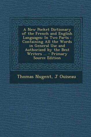 Cover of A New Pocket Dictionary of the French and English Languages