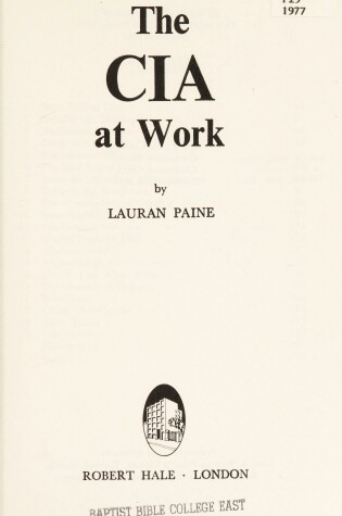 Cover of C.I.A. at Work