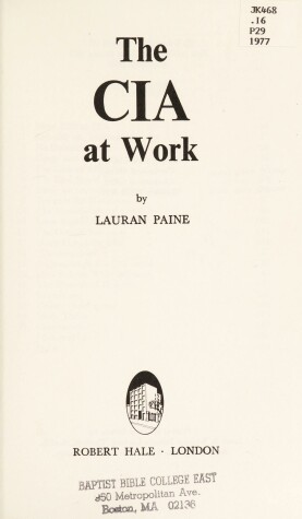 Book cover for C.I.A. at Work