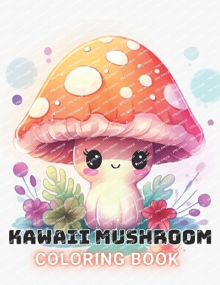 Book cover for Kawaii Mushroom Coloring Book for Kids