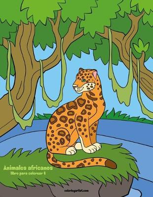 Cover of Animales africanos libro para colorear 6