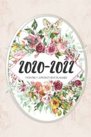 Cover of 2020-2022 Three 3 Year Planner Beige Marble Flower Monthly Calendar Gratitude Agenda Schedule Organizer