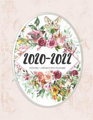 Cover of 2020-2022 Three 3 Year Planner Beige Marble Flower Monthly Calendar Gratitude Agenda Schedule Organizer