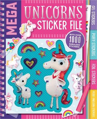 Book cover for Unicorns Mega Sticker File